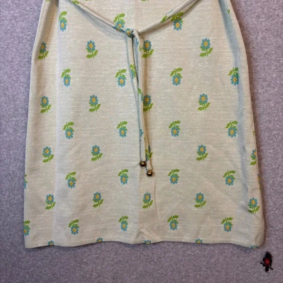 Vintage‎ Checkaberry Women's Retro Floral Mod Shift Dress Belted Short Sleeve - Picture 3 of 9